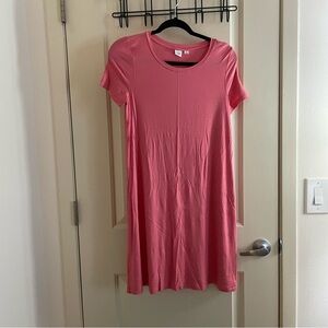 Gap pink luxe tee shirt dress